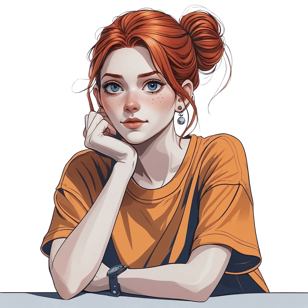 Portret Jowity - tatuażystki patrzącej wprost z ręką podpierającą głowę, wyrażająca spokój i profesjonalizm w branży tatuaży