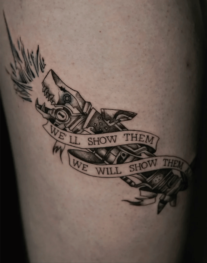 Tatuaż męski: rakieta jinx